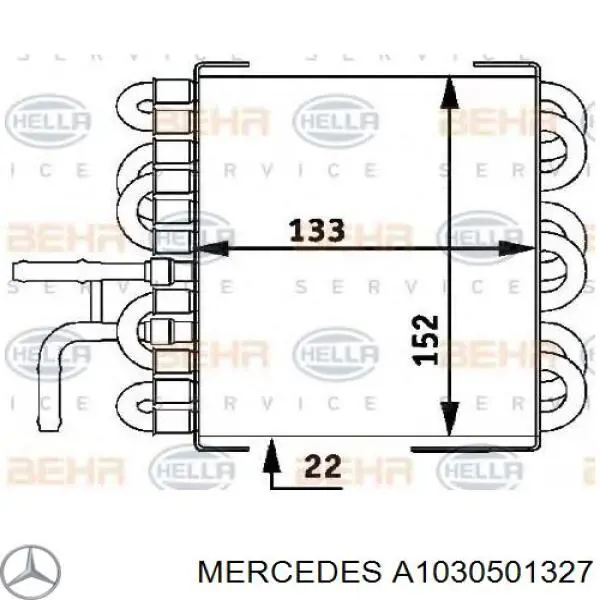 Выпускной клапан двигателя Mercedes A1030501327 цена, от 117.00 USD