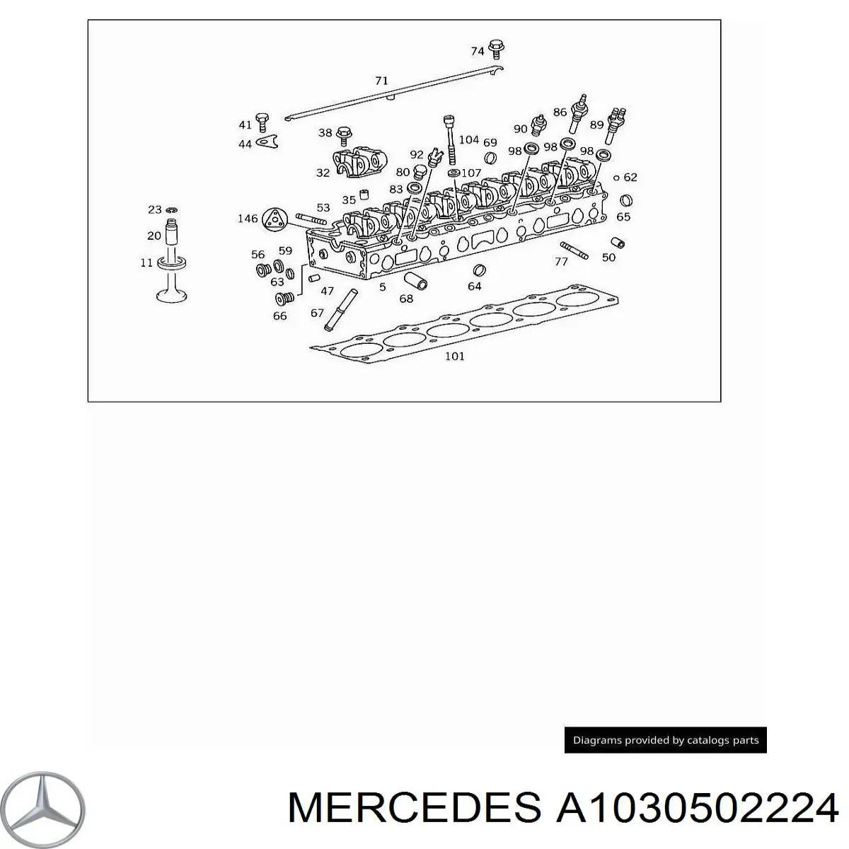 A1030502224 Mercedes направляющая клапана впускного