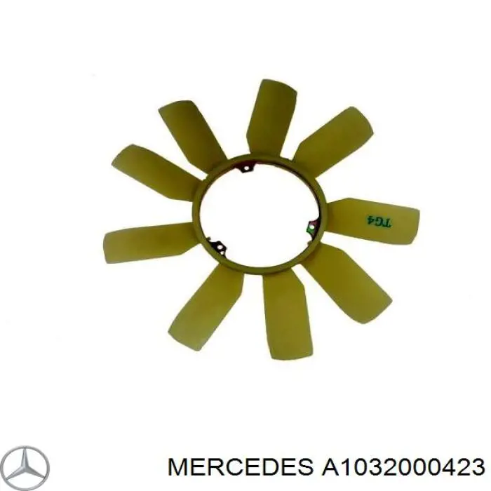 A1032000423 Mercedes ventilador (roda de aletas do radiador de esfriamento)