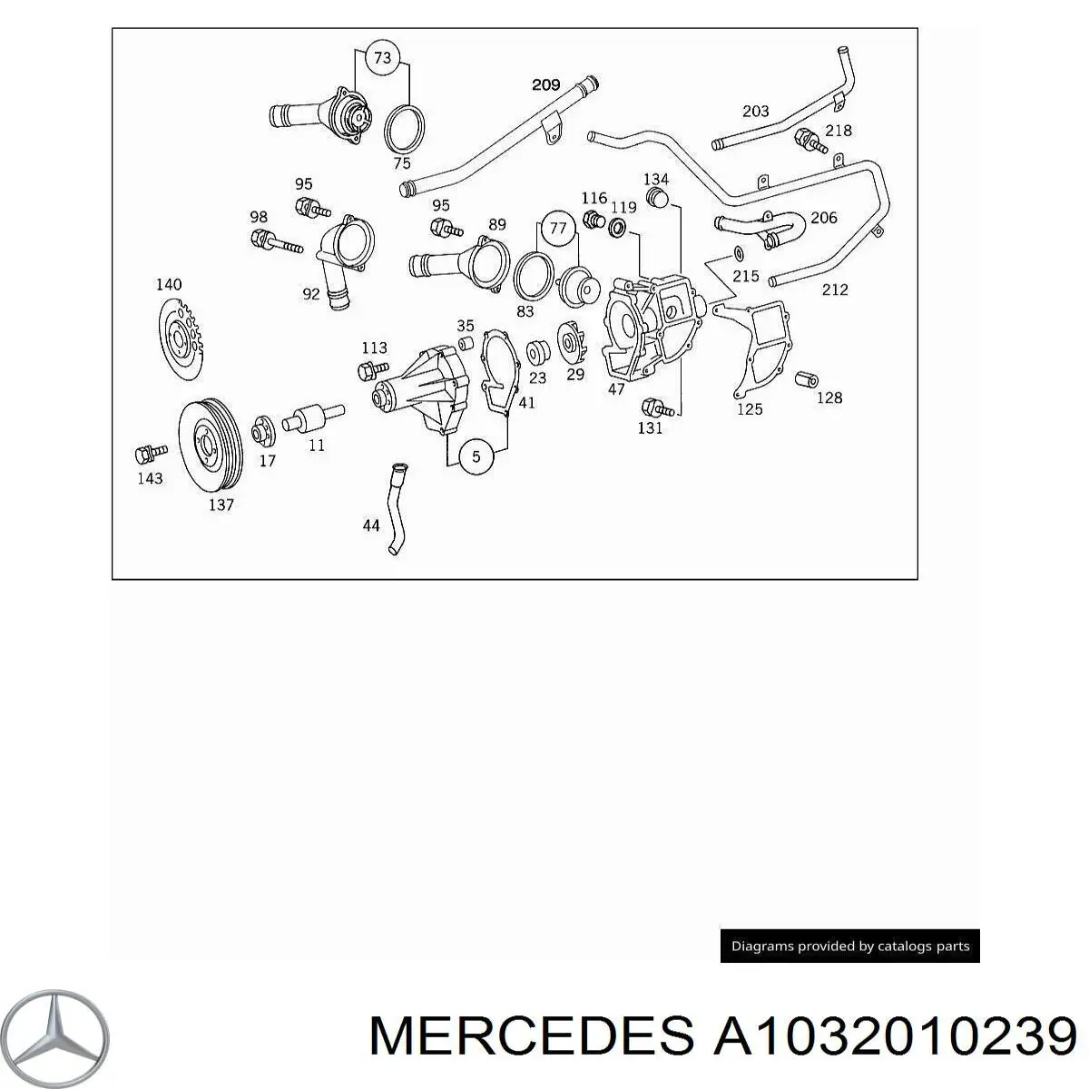  Mercedes A1032010239 цена, от 66.88 USD