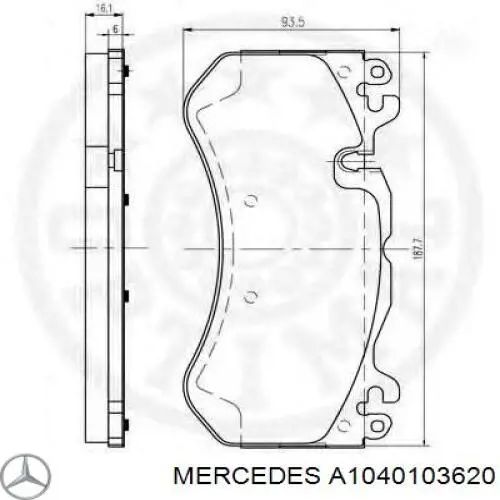 Верхний комплект прокладок двигателя 1040103620 Mercedes