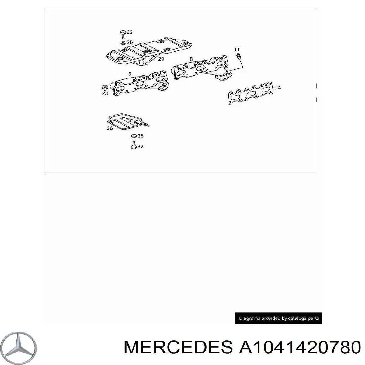 Junta de colector de escape A1041420780 Mercedes