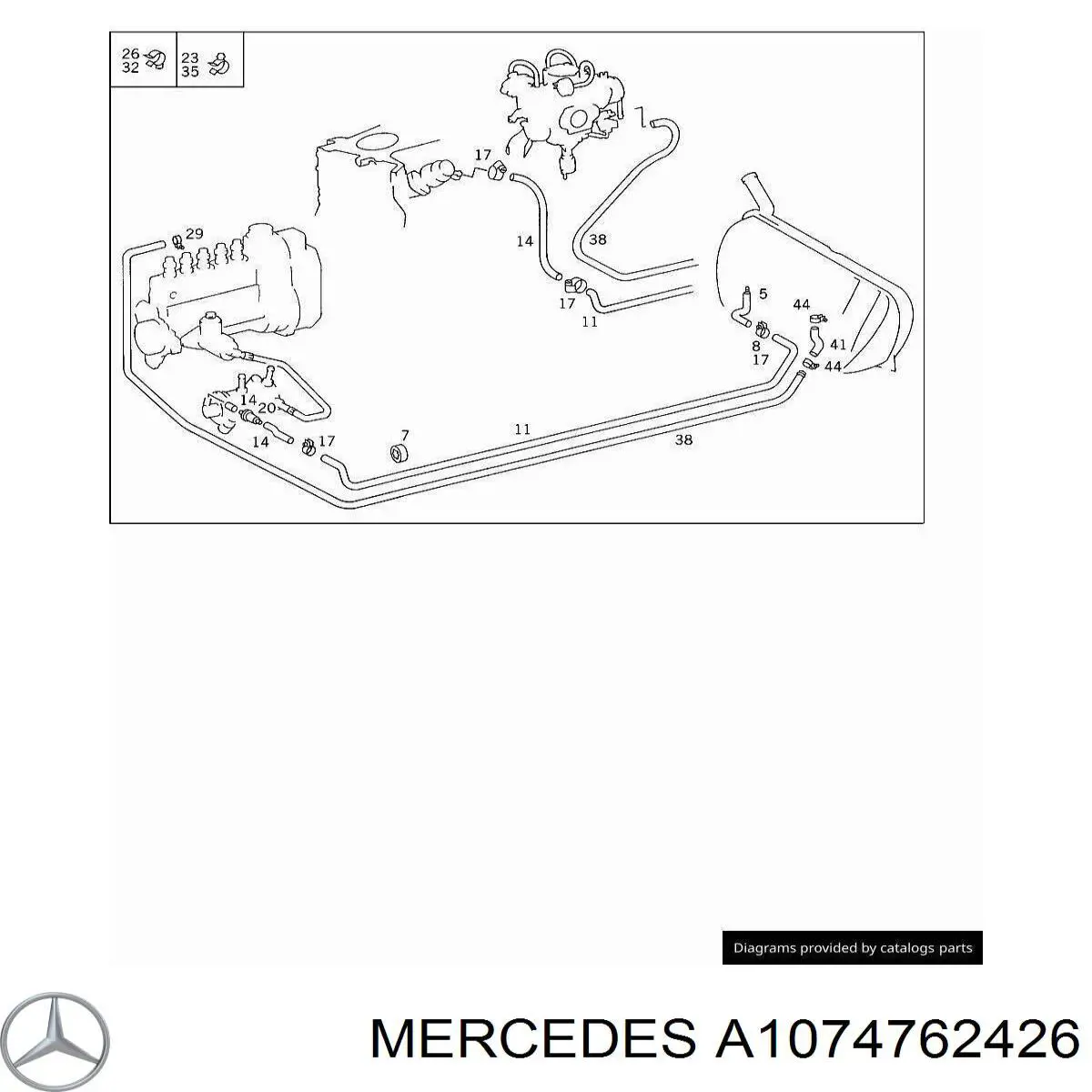 Шланг топливный, универсальный A1074762426 Mercedes