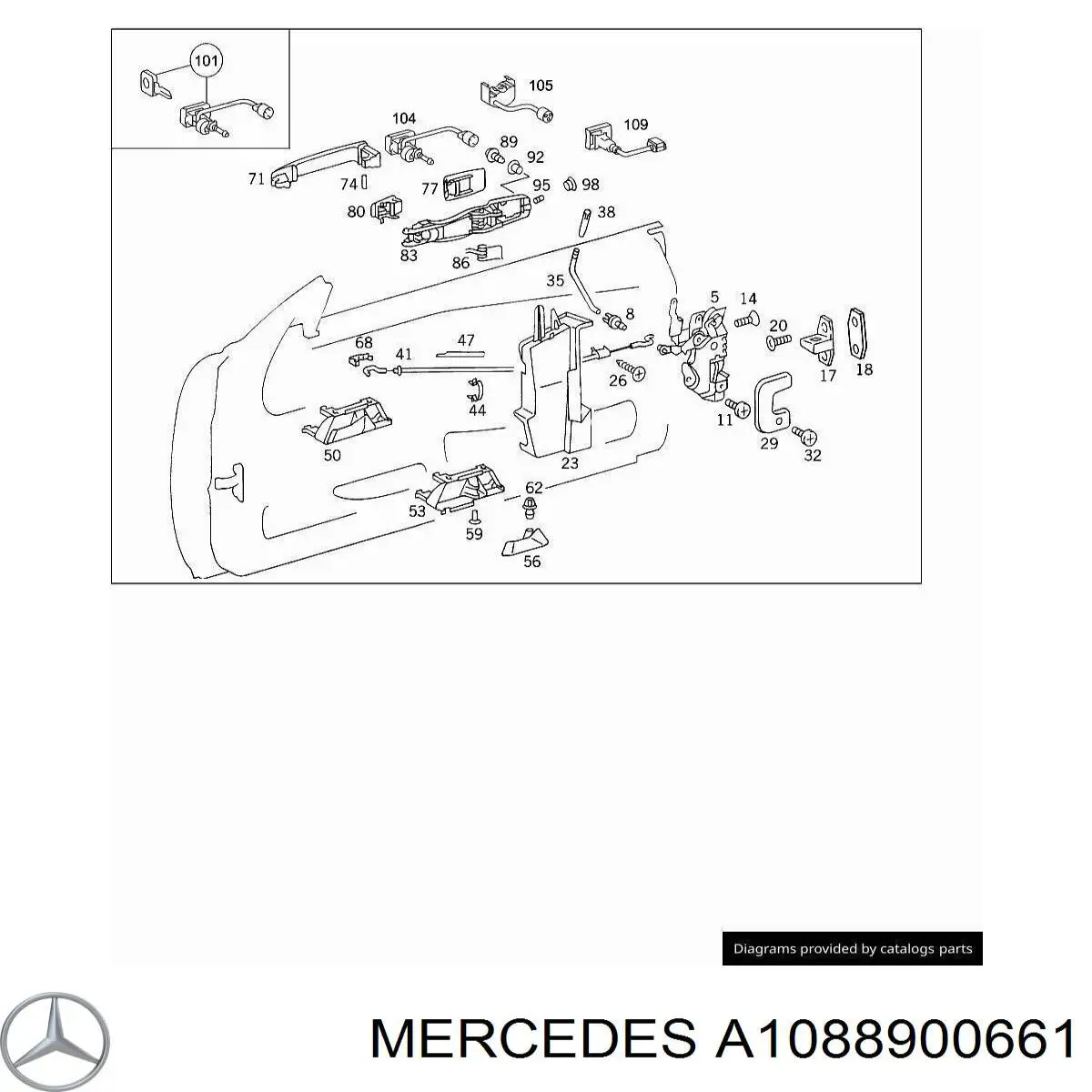 Mercedes A1088900661 цена, от 90.47 USD