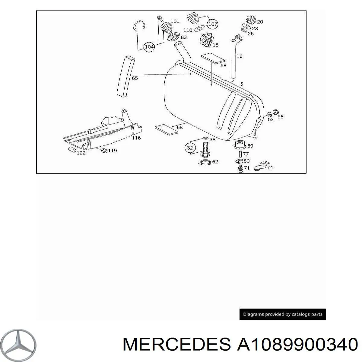 Купить A1089900340 Mercedes 