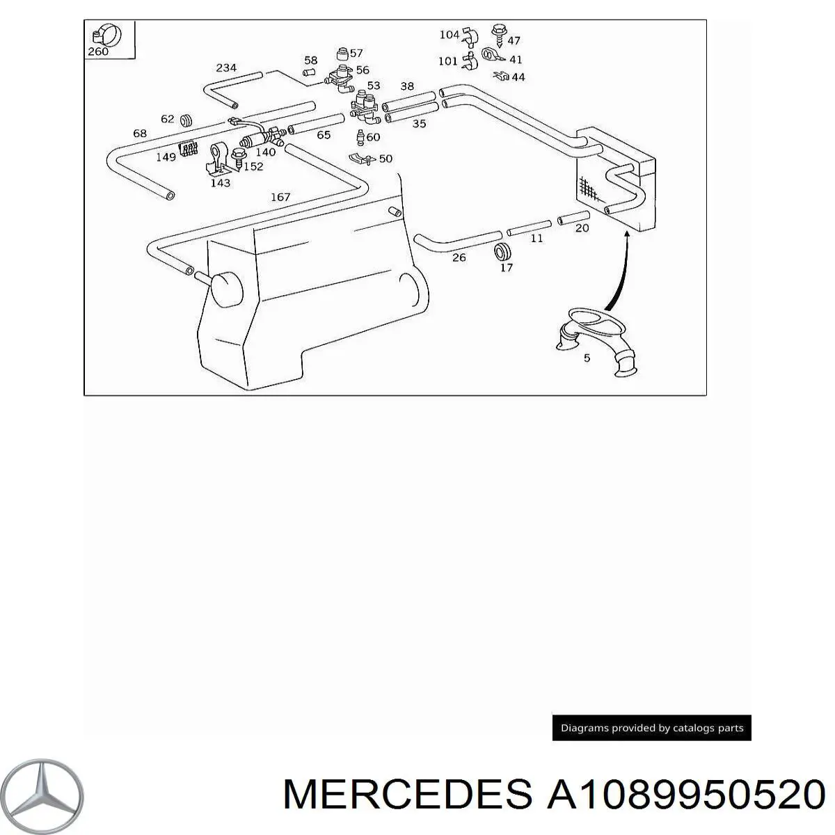  Mercedes A1089950520