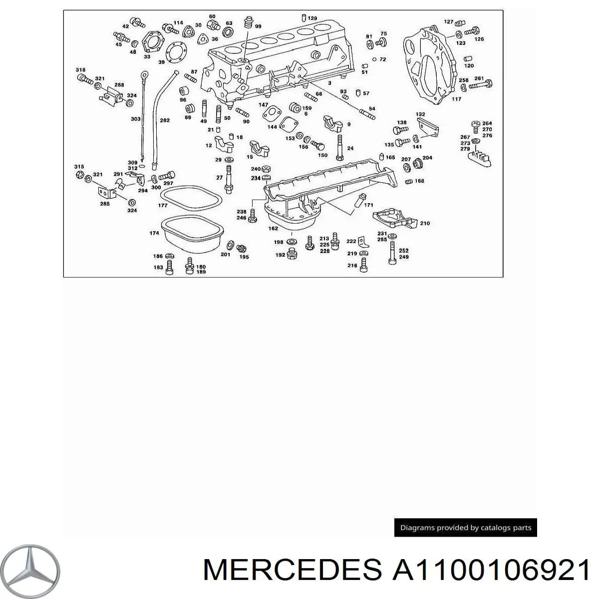 1100106921 Mercedes комплект прокладок двигателя верхний