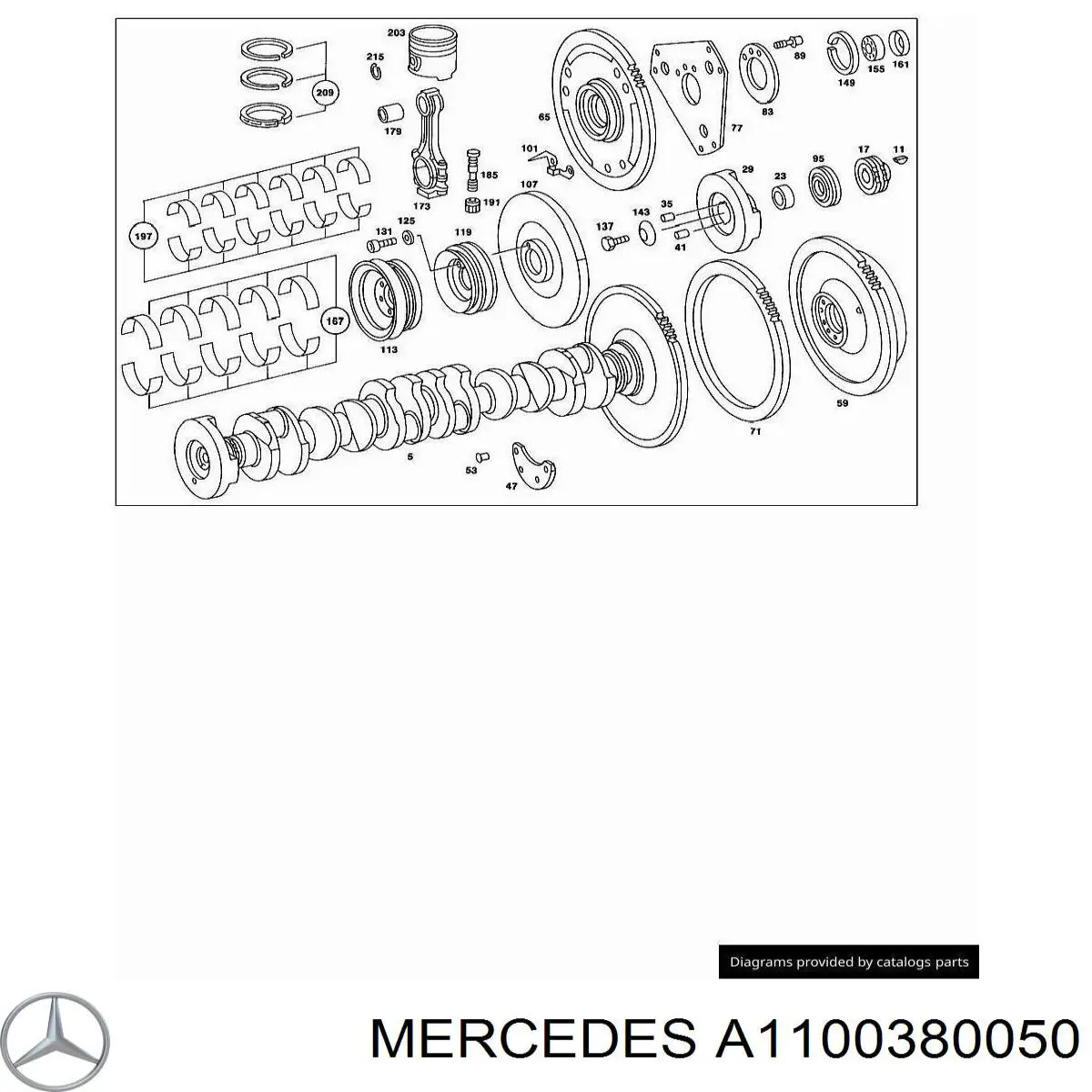 1100380050 Mercedes втулка шатуна