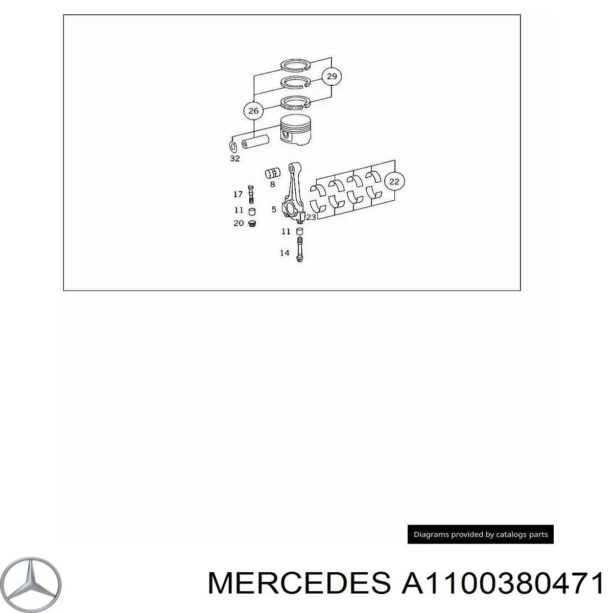 Болт шатуна A1100380471 Mercedes