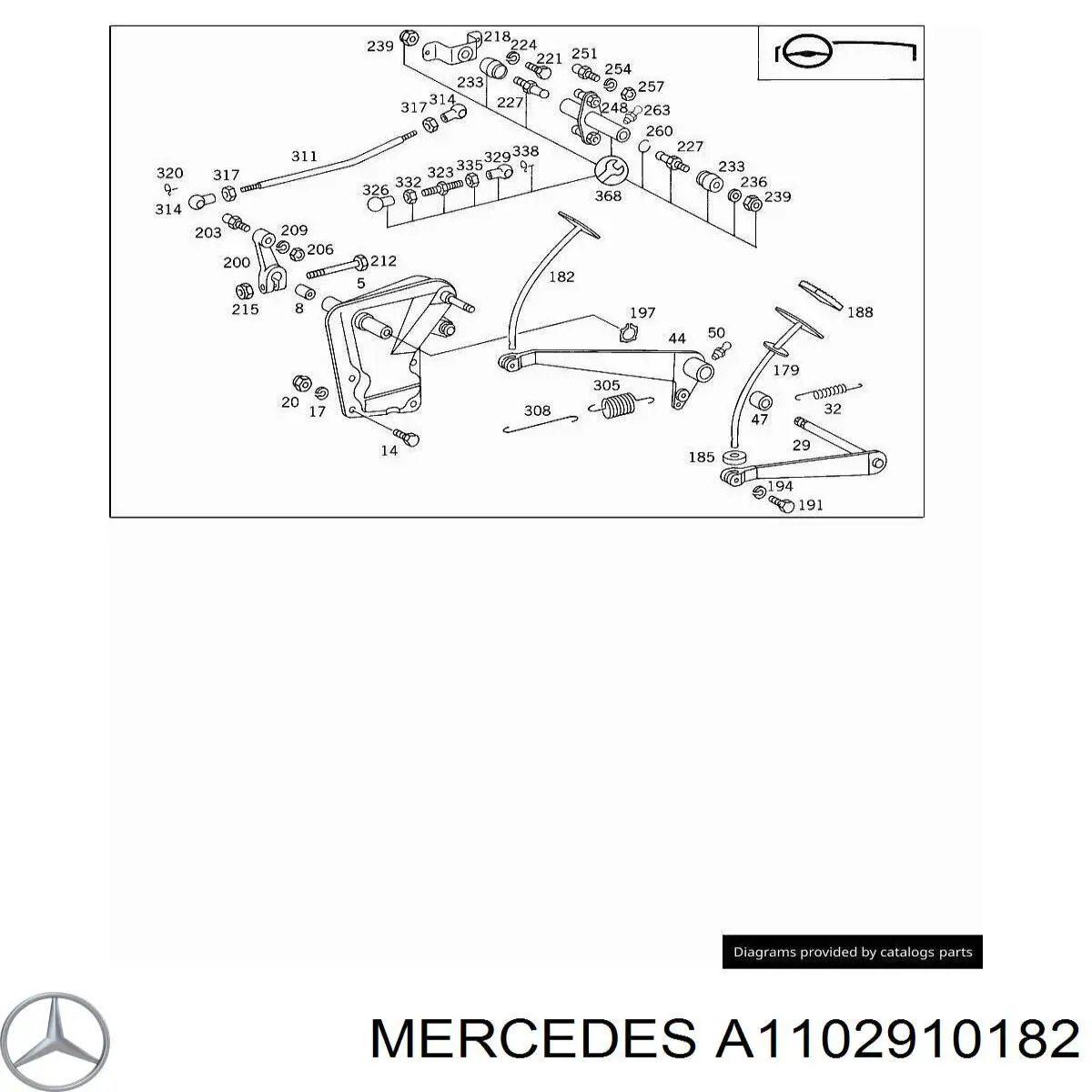 Накладка педали сцепления Mercedes A1102910182 цена, от 2.58 USD