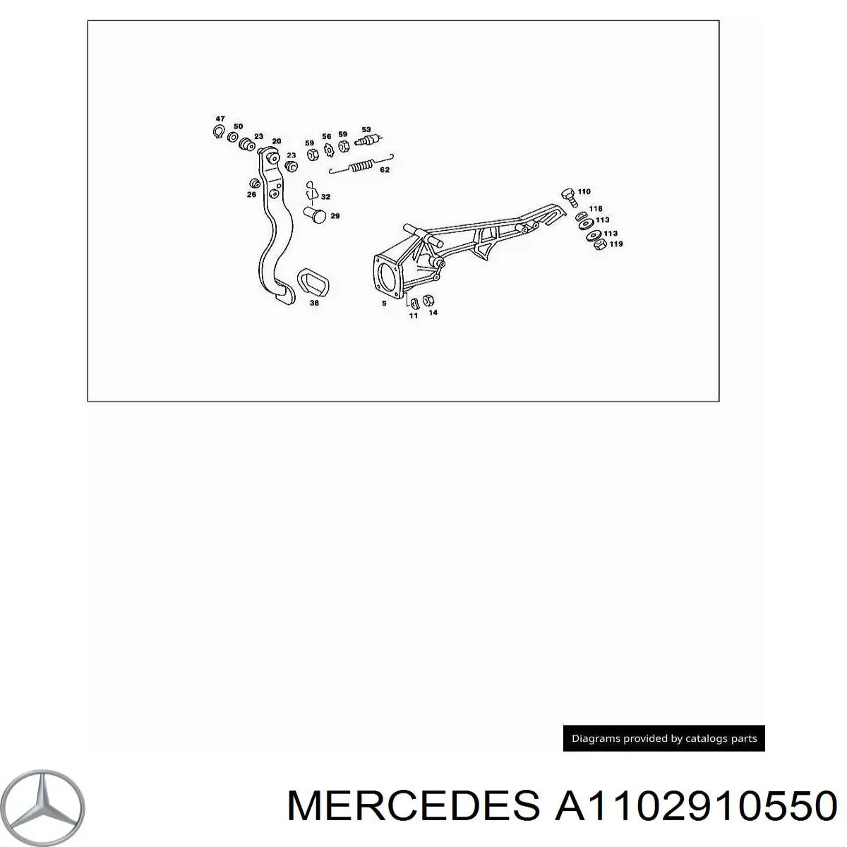 A1102910550 Mercedes Втулка оси педали сцепления