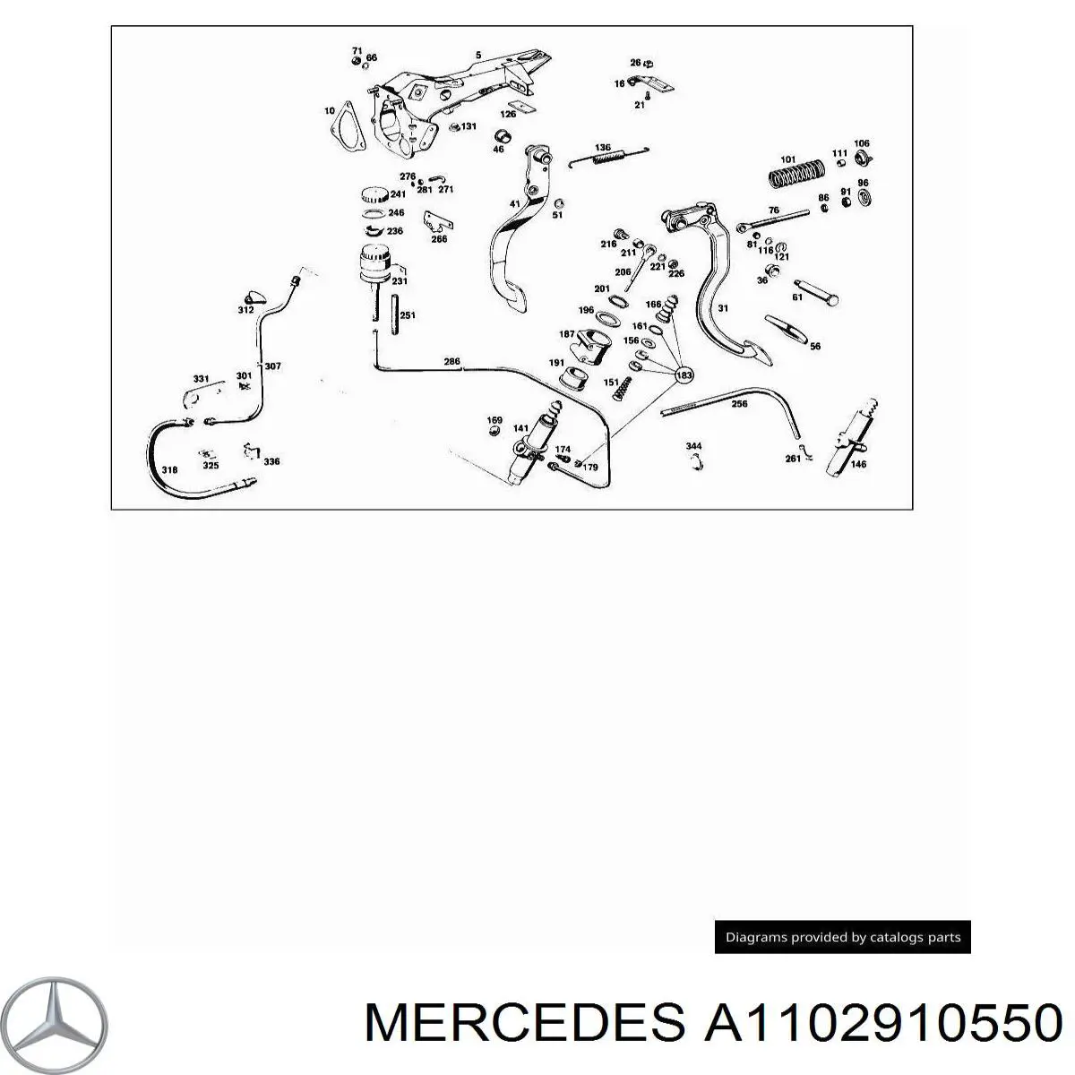 A1102910550 Mercedes bucha do eixo de pedal de embraiagem
