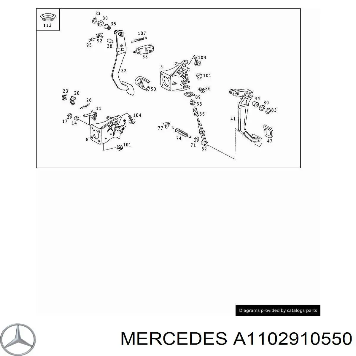 Втулка оси педали сцепления Mercedes A1102910550 цена, от 0.87 USD
