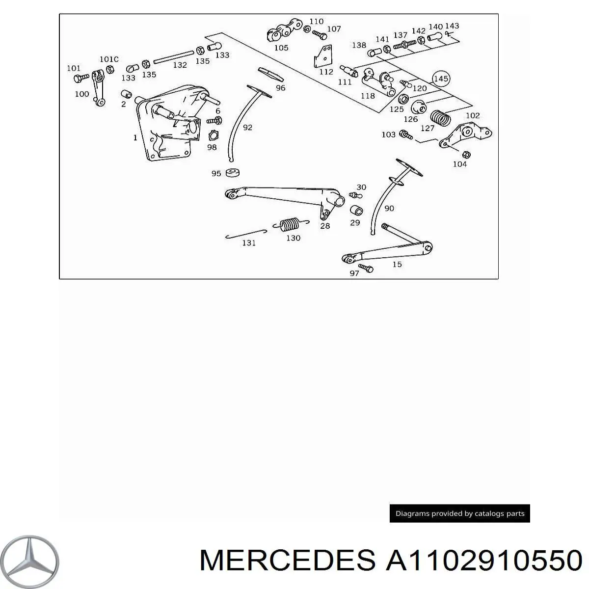 Купить A1102910550 Mercedes Втулка оси педали сцепления