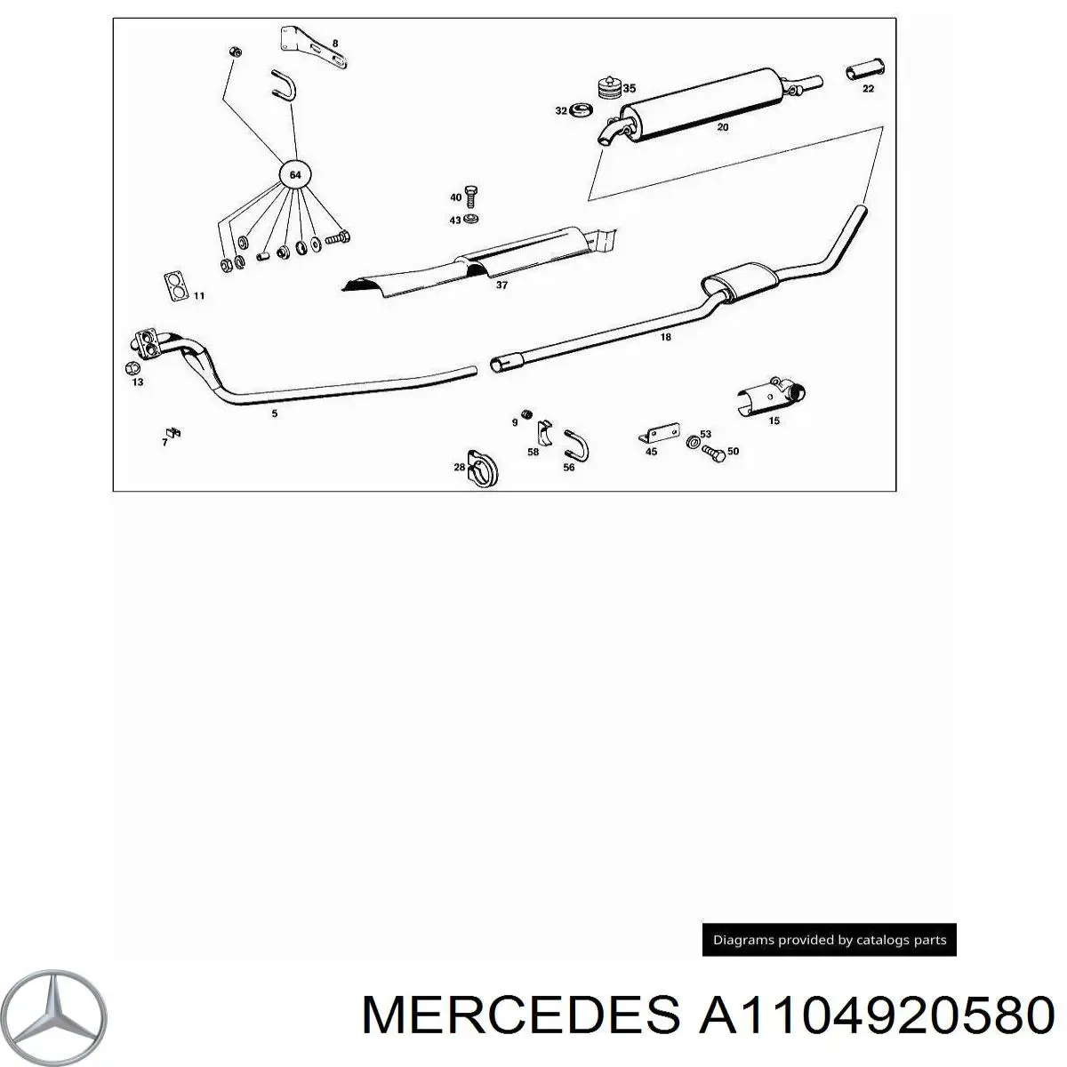 Прокладки выхлопной системы Mercedes A1104920580 цена, от 2.63 USD