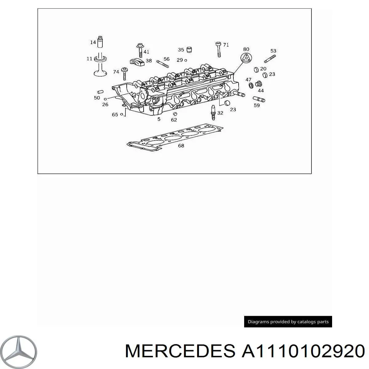 A1110102920 Mercedes комплект прокладок двигателя полный