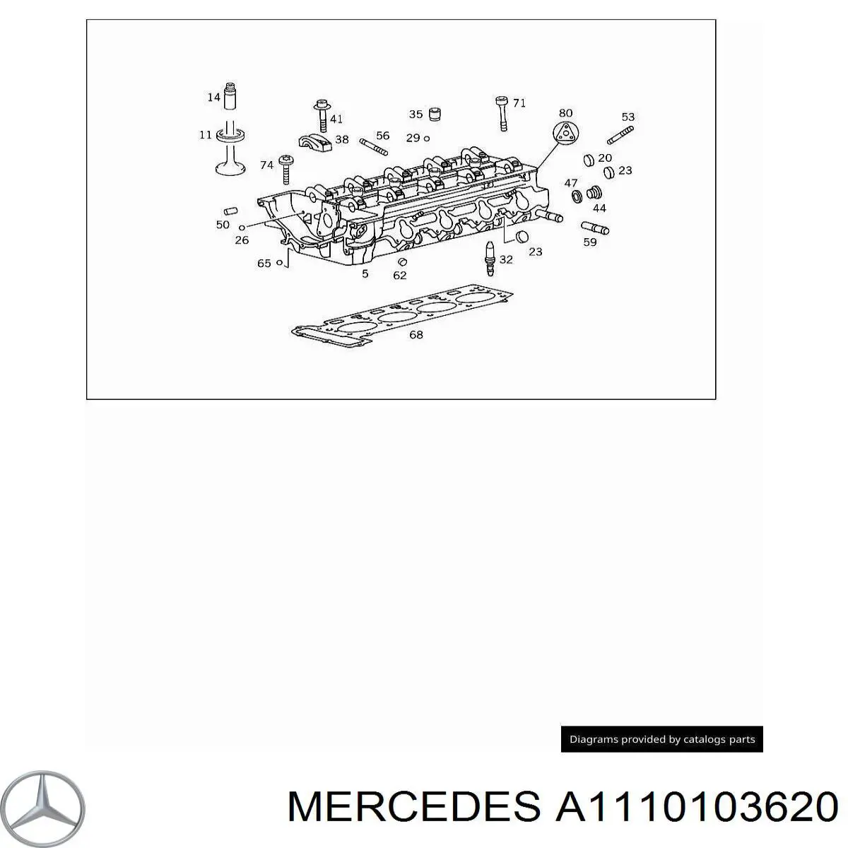 A1110103620 Mercedes головка блока цилиндров (гбц)
