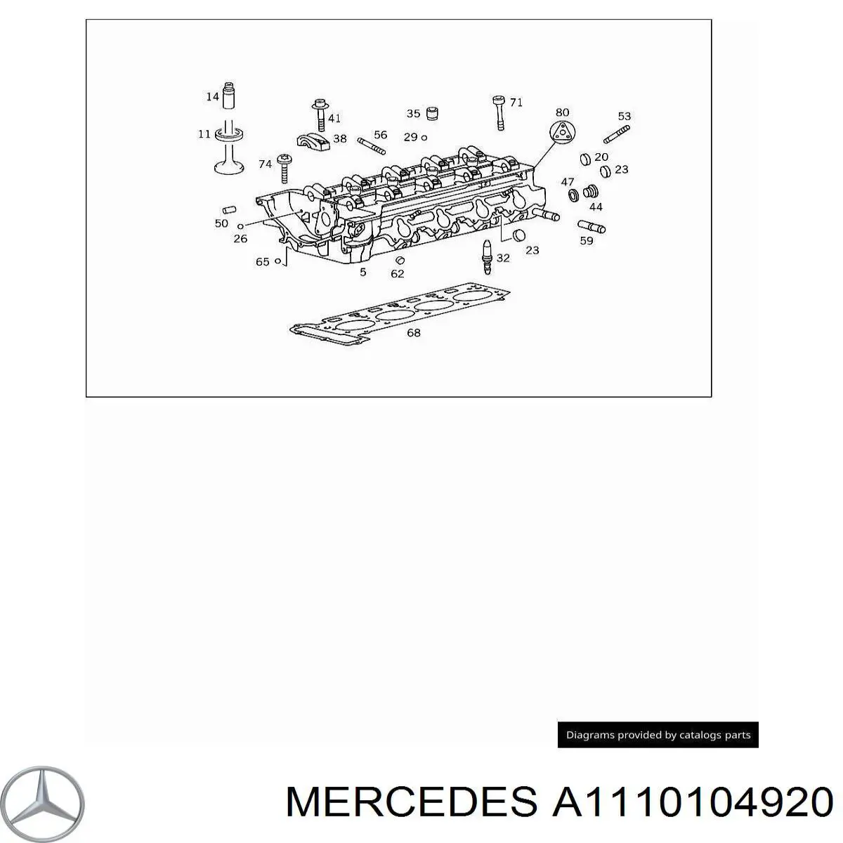Комплект прокладок двигателя верхний Mercedes A1110104920