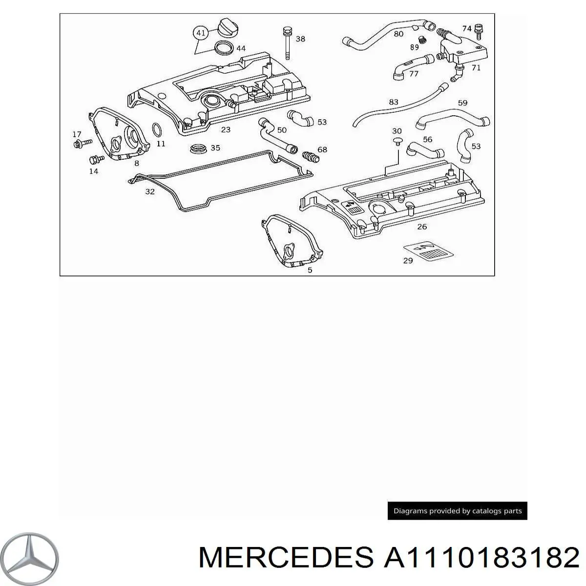 Патрубок вентиляции картерных газов A1110183182 Mercedes