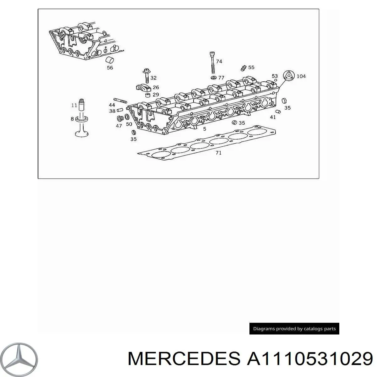 Направляющая клапана Mercedes A1110531029