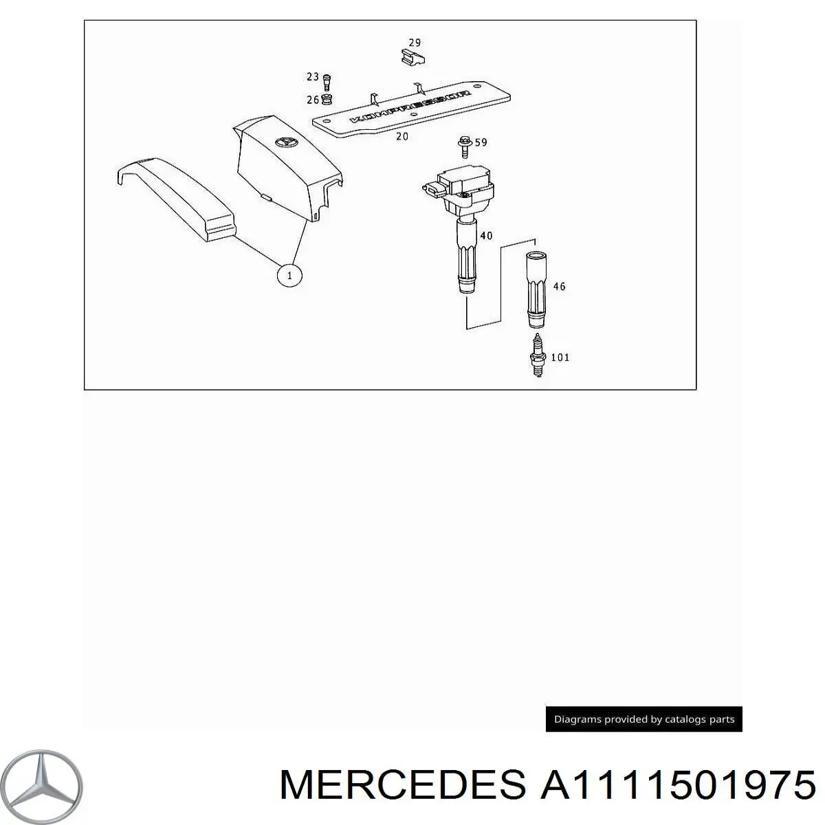 Клапанная крышка A1111501975 Mercedes