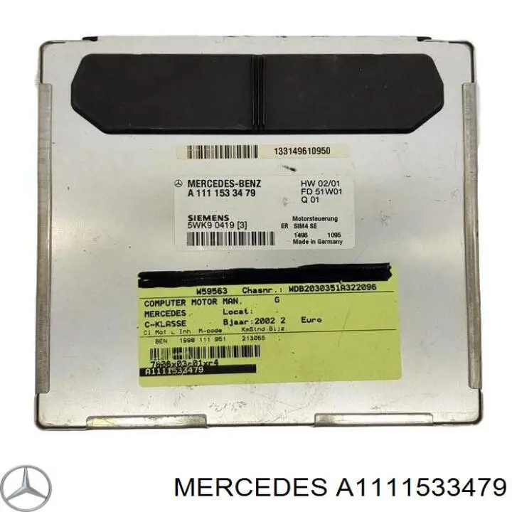 A1111533479 Mercedes módulo de direção (centralina eletrônica de motor)