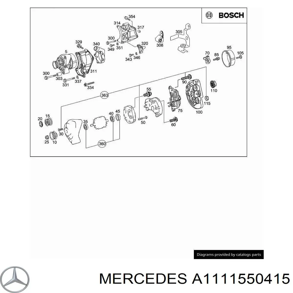 A1111550415 Mercedes шкив генератора