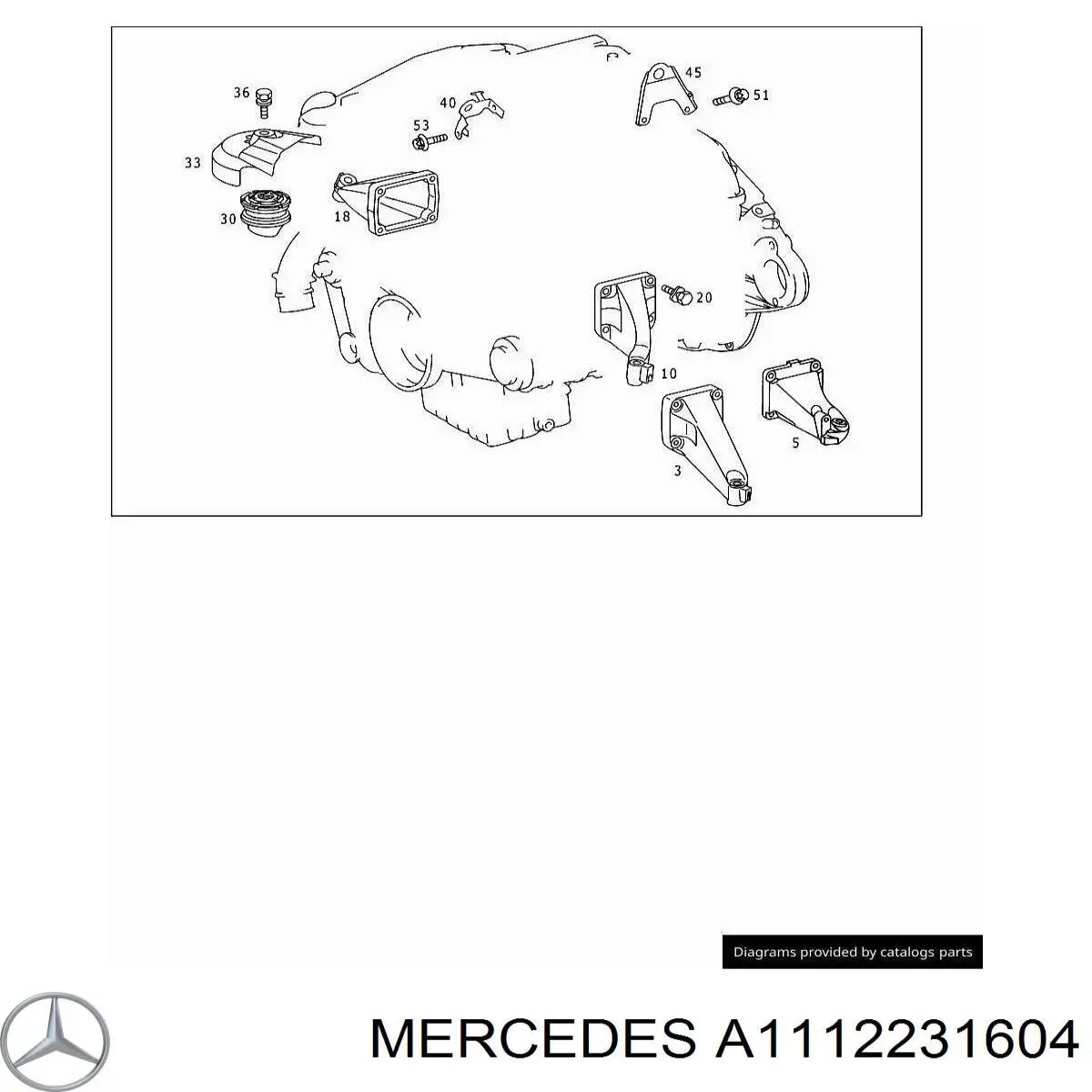 1112231604 Mercedes Кронштейн подушки (опоры) двигателя левой