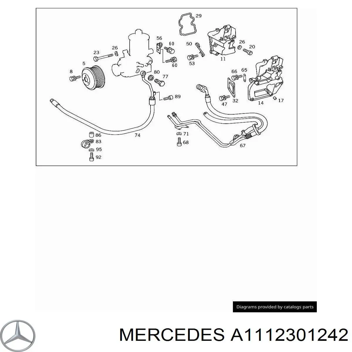 Кронштейн компрессора кондиционера A1112300542 Mercedes