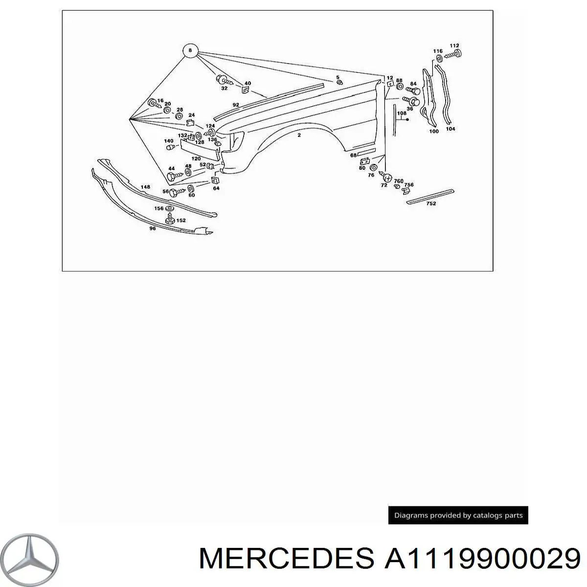  Mercedes A1119900029 цена, от 4.27 USD