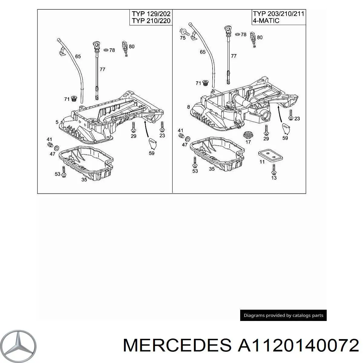 Купить 1120140072 Mercedes Пробка поддона двигателя