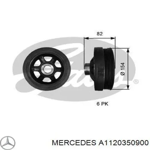 Купить A1120350900 Mercedes Шкив-демпфер коленвала
