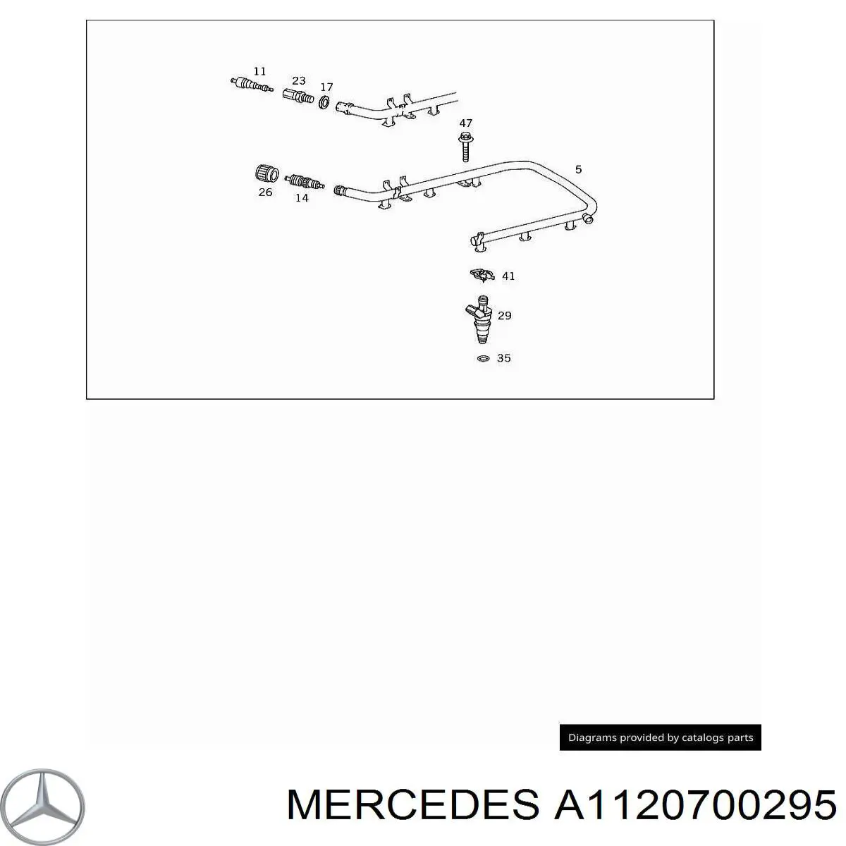 A1120700295 Mercedes distribuidor de combustível (rampa)