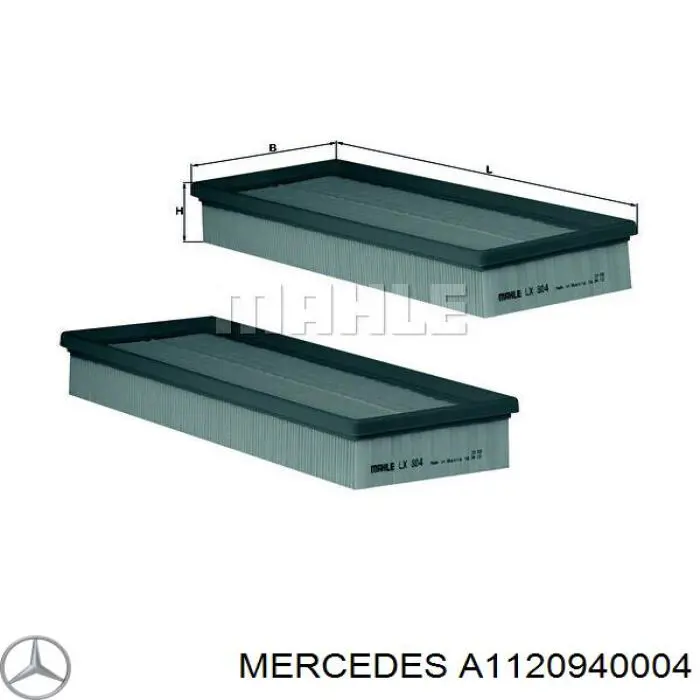 Filtro de ar A1120940004 Mercedes