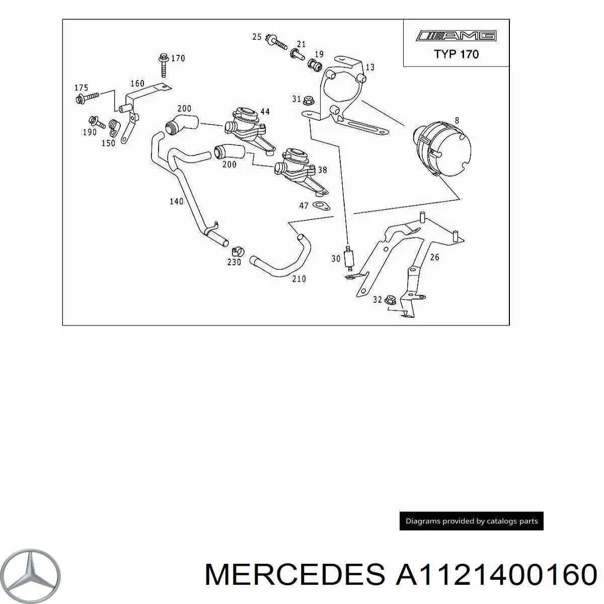 A1121400160 Mercedes Клапан подачи вторичного воздуха