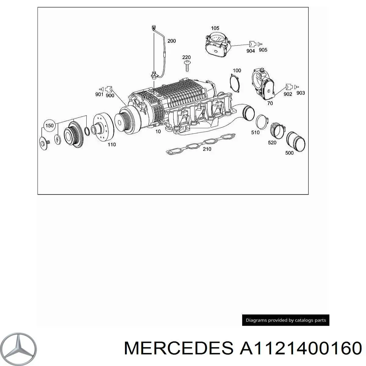 Клапан подачи вторичного воздуха Mercedes A1121400160 цена, от 95.08 USD
