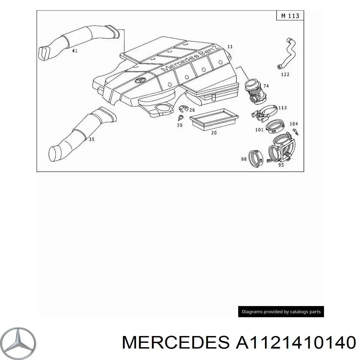  Mercedes A1121410140 цена, от 6.98 USD