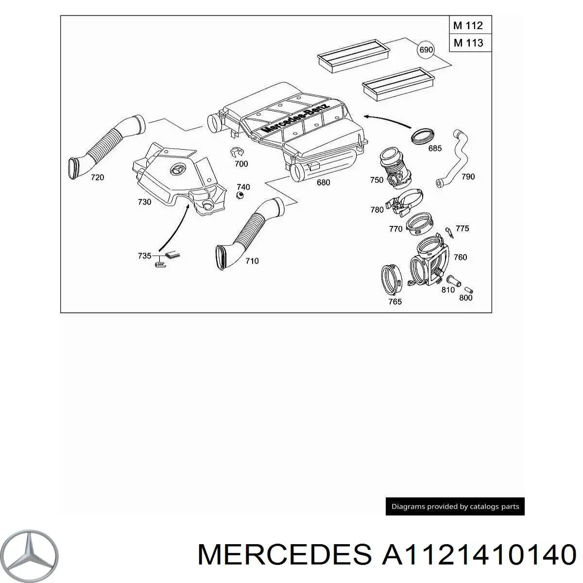 Купить A1121410140 Mercedes 
