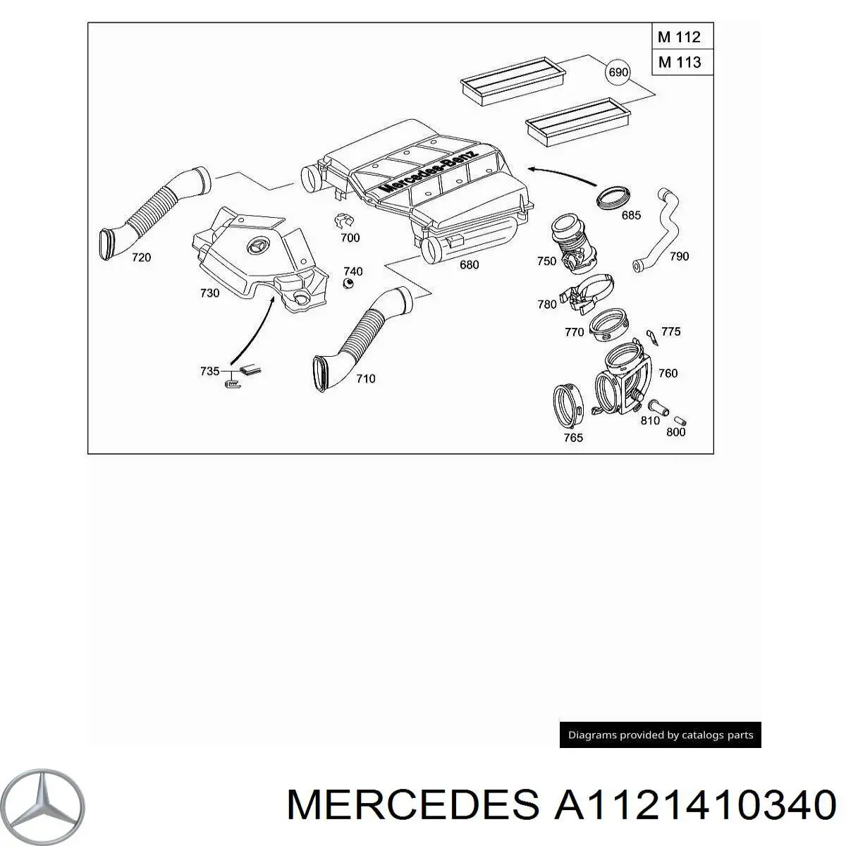 Купить A1121410440 Mercedes 