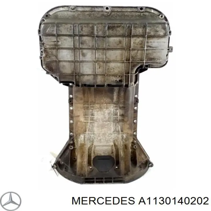 1130140202 Mercedes panela de óleo de cárter do motor, parte superior