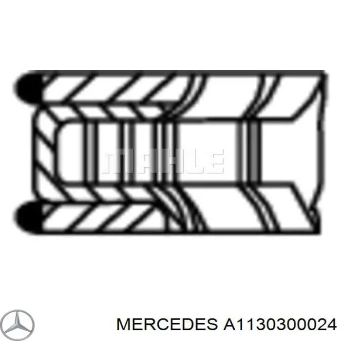 Комплект поршневых колец на 1 цилиндр, стандарт A1130300024 Mercedes
