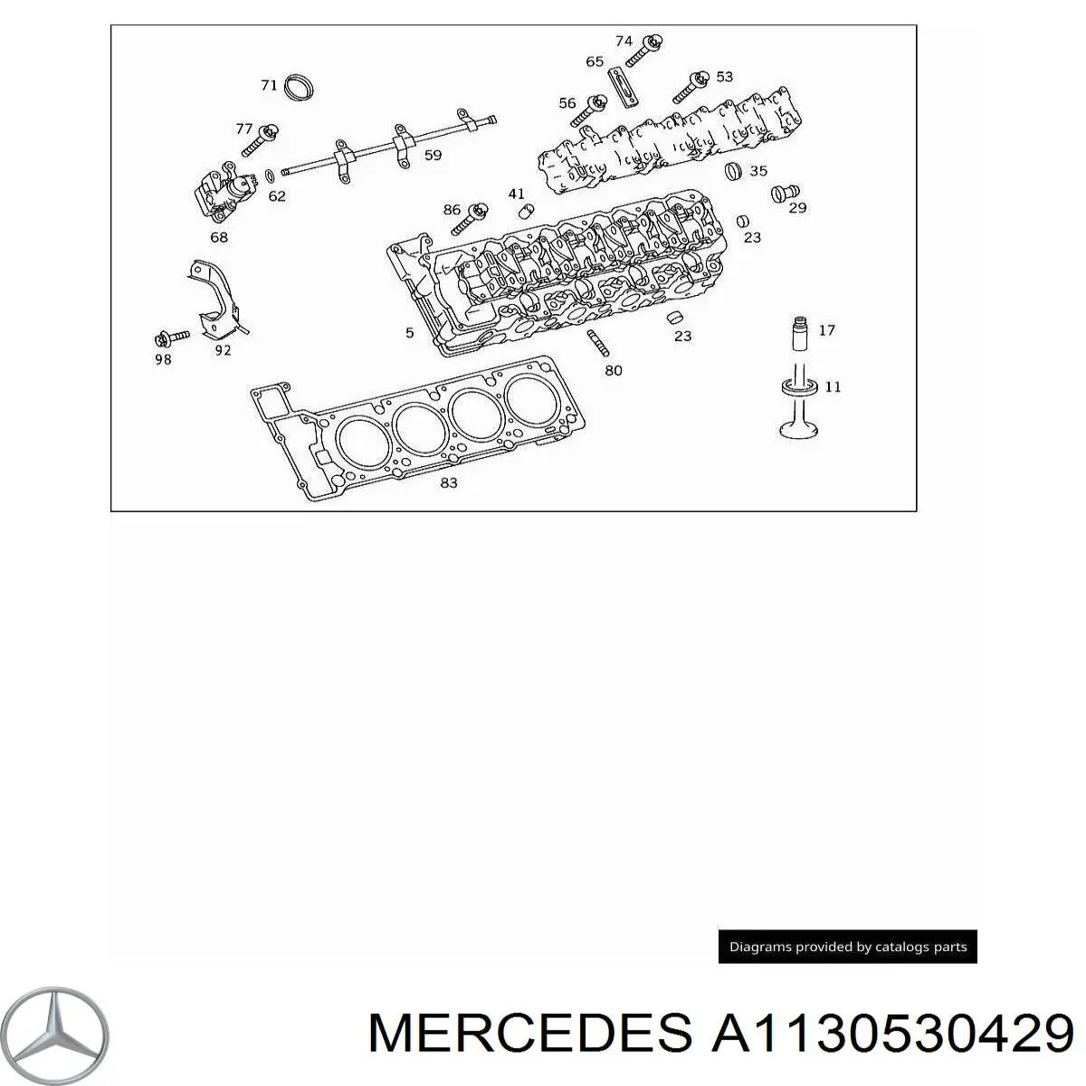  Mercedes A1130530429 цена, от 54.26 USD