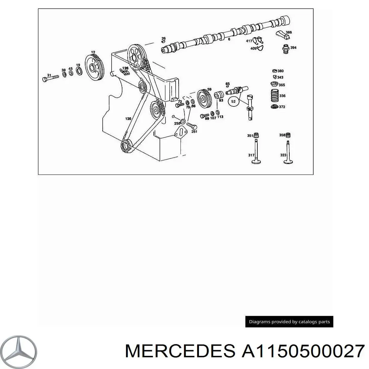 1290530105 Mercedes válvula de escape