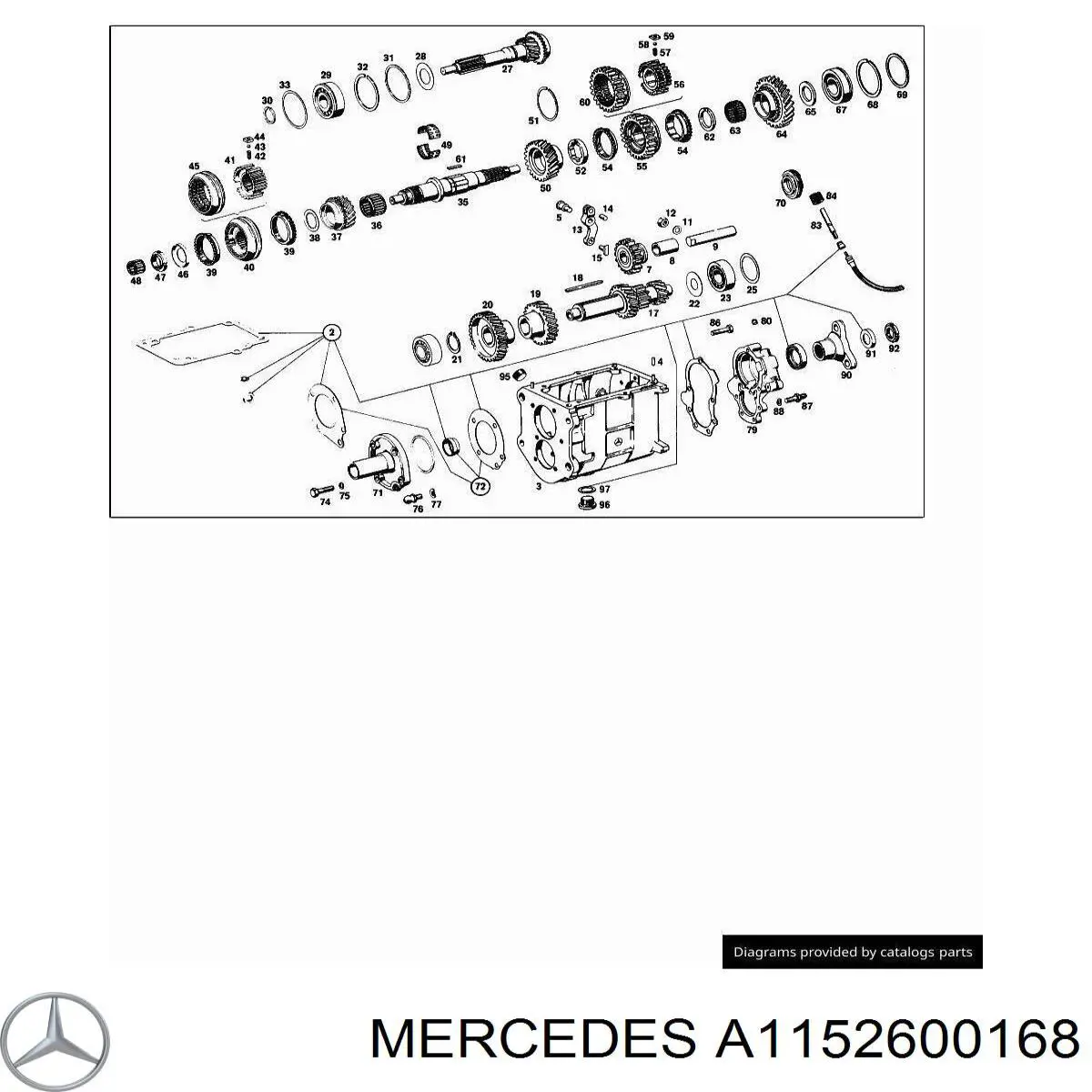 Ремкомплект КПП Mercedes A1152600168 цена, от 28.17 USD