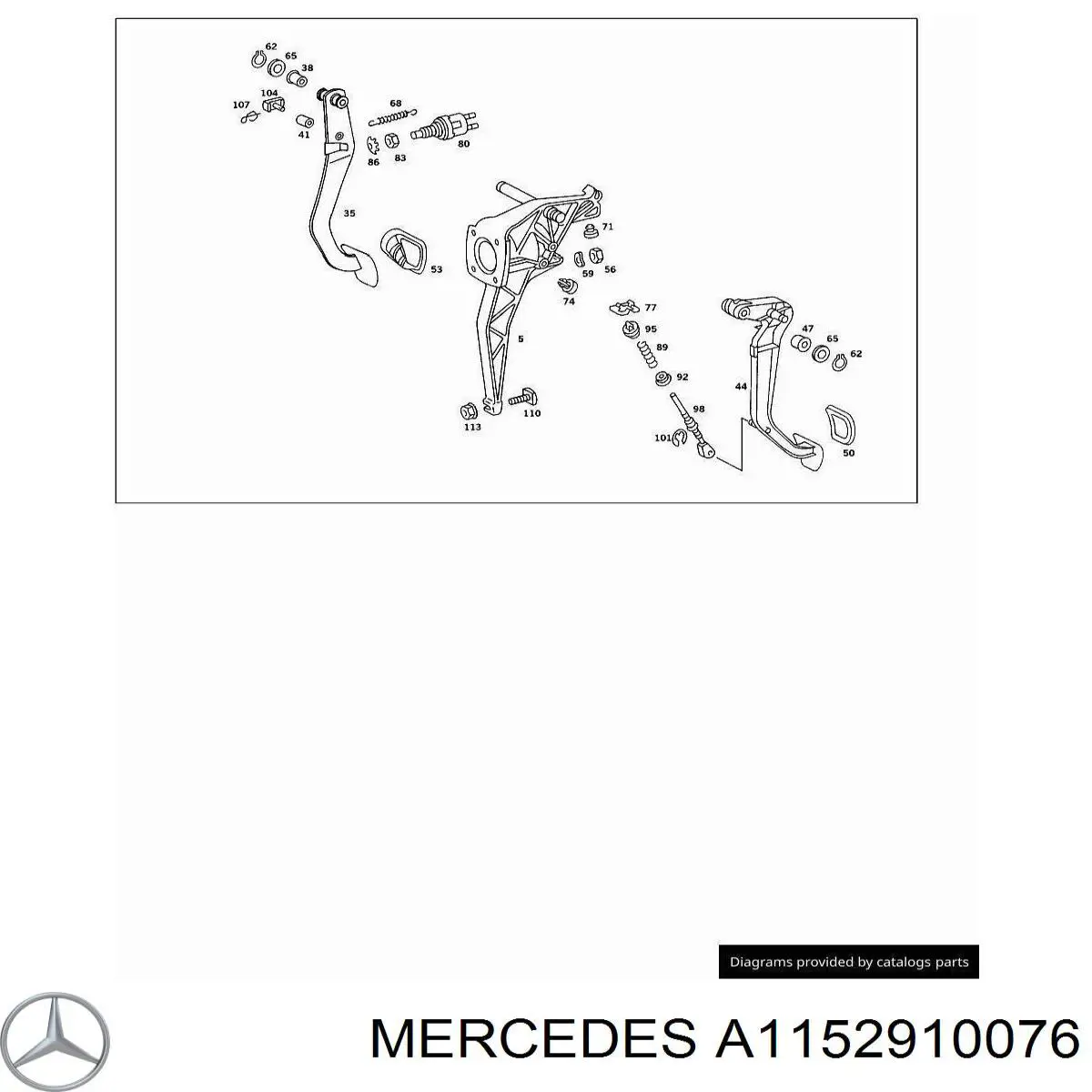  Mercedes A1152910076 цена, от 0.56 USD