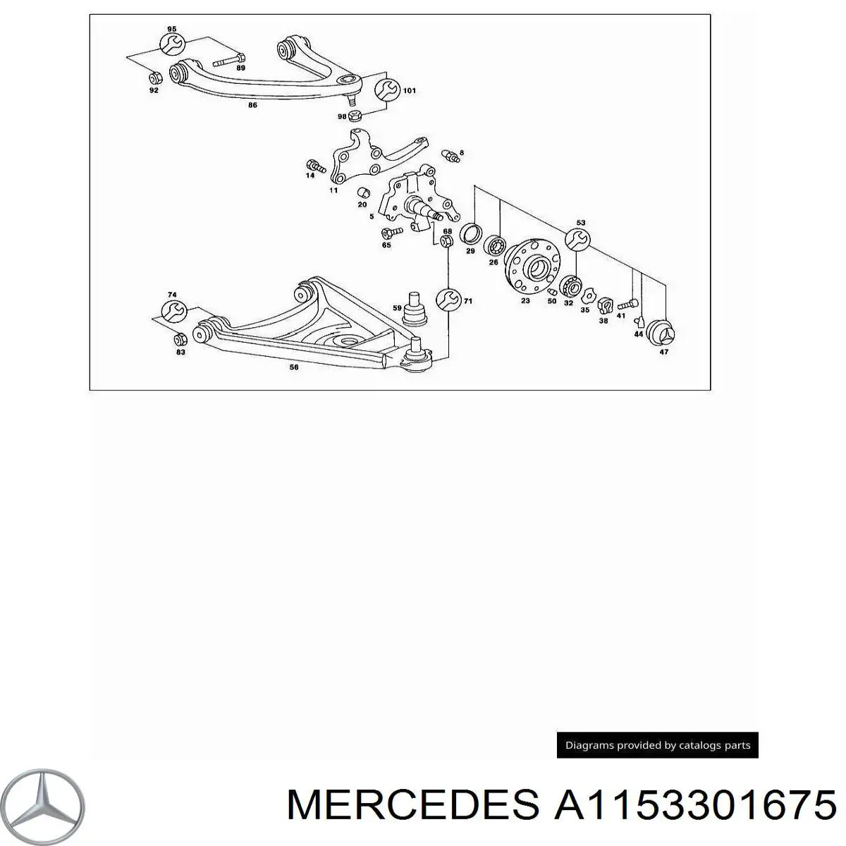 A1153301675 Mercedes Сайлентблок нижнего переднего рычага