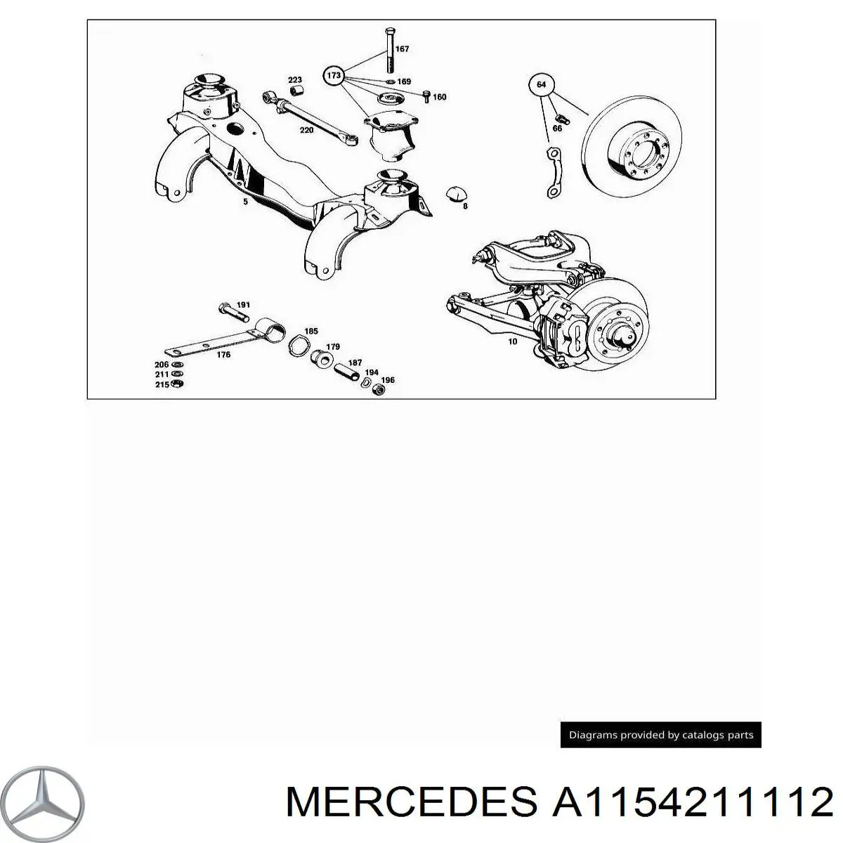 Передние тормозные диски A1154211112 Mercedes