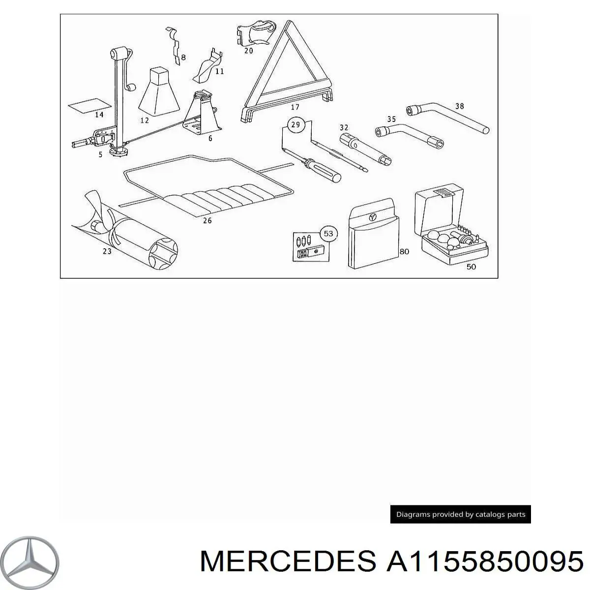  Mercedes A1155850095 цена, от 5.65 USD