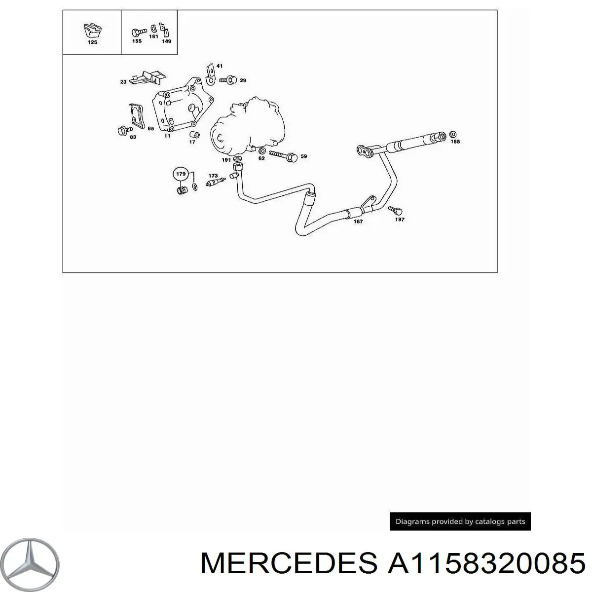  Mercedes A1158320085 цена, от 12.00 USD