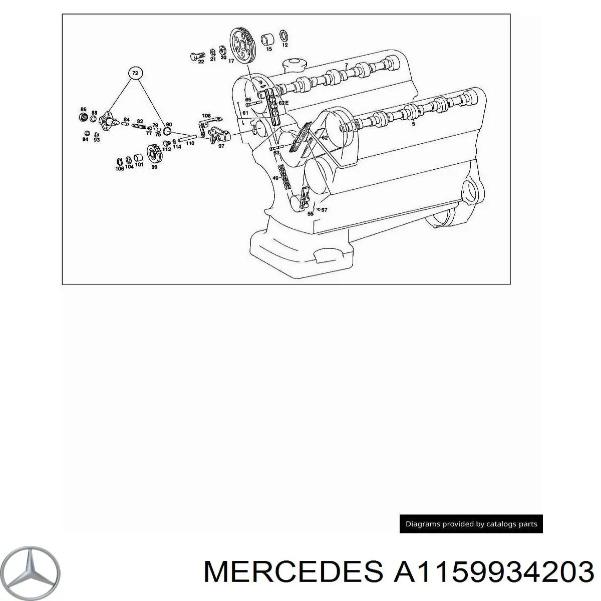  Mercedes A1159934203 цена, от 3.71 USD